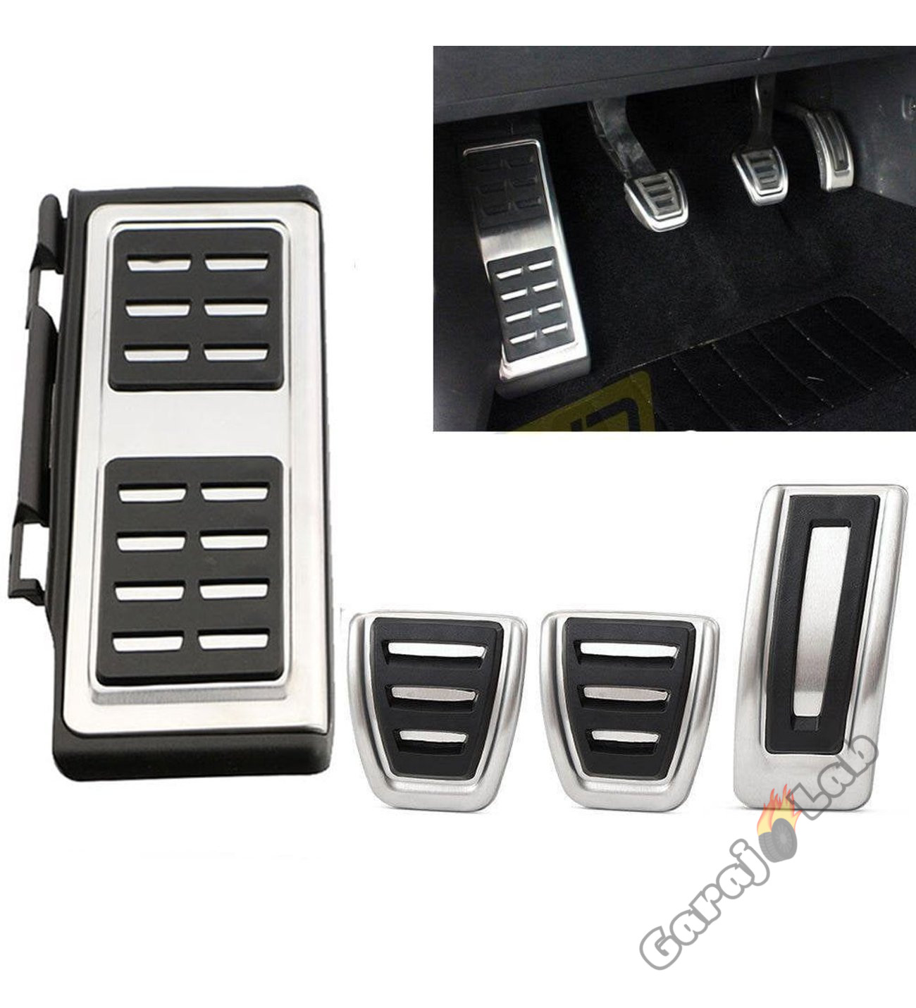VW Golf 7 8 Passat B8 Tiguan 2 Touran 2 T-Roc T-Cross Arteon Polo 5 Uyumlu Geçme Manuel Pedal Seti 4 Parça Siyah Krom